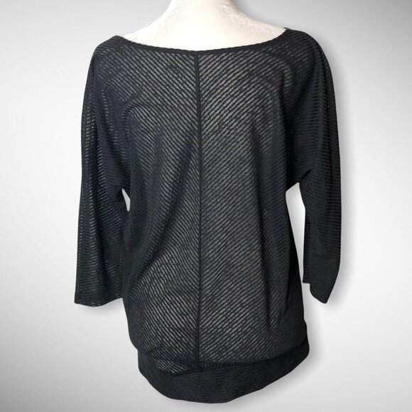 Ann Taylor LOFT Size S Black Jersey Top Scoop Neck - Picture 4 of 6